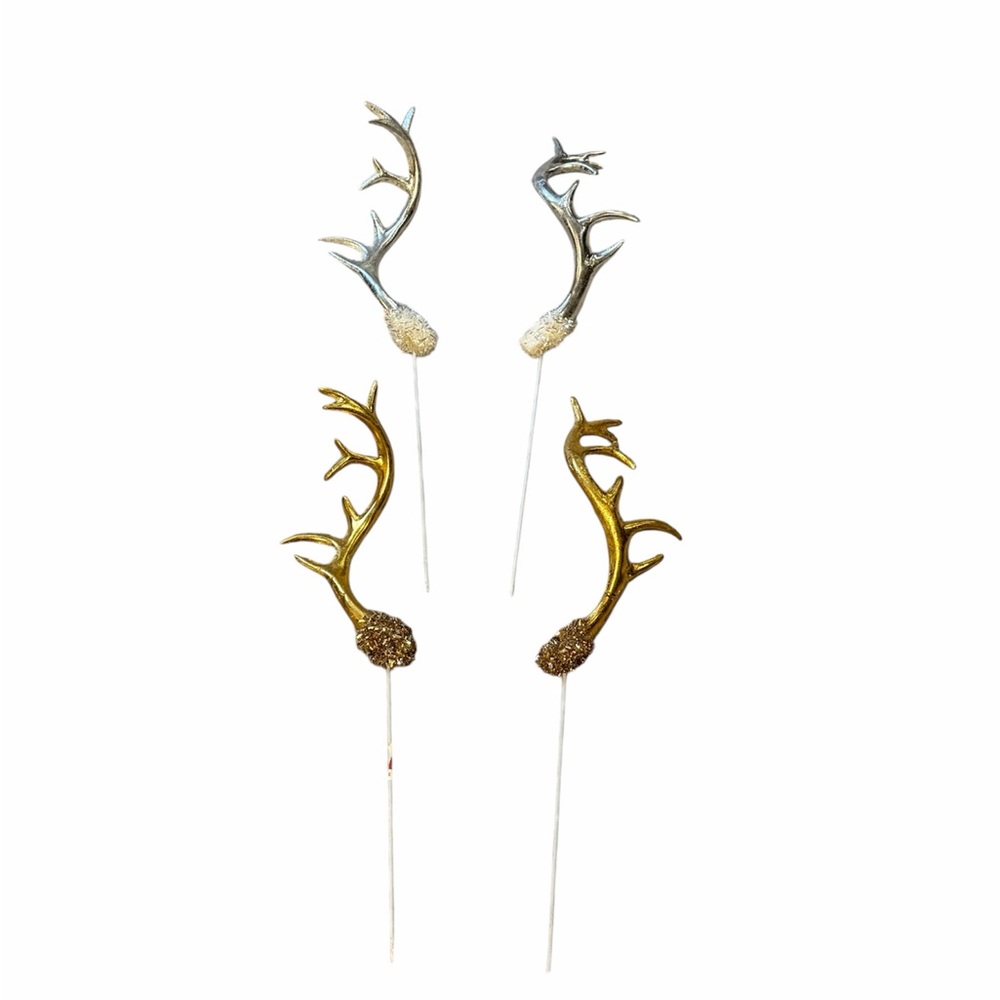 Gold and Silver Antler picks (2 sets)